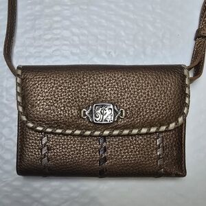 Elegant Brown Leather Crossbody Bag
